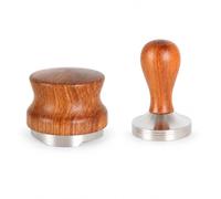 SZLIFE Pressino Manuale, Set Composito, 58mm, distributore+pressino legno | Componente filettato, Set pressino e tore, Miglioramento estrazione, Per utilizzatori portafiltri