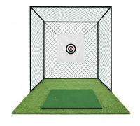 SZLIFE Rete 3M, per interni ed esterni, resistente in metallo verde, per allenamento in giardino, 3M Batting Cage with Hose + 1.5 * 1.5M Batting Mat + 3 * 5M Short and Long Grass Turf