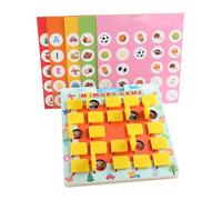 SZLIFE Scacchiera in legno, gioco di memoria con carte di carta, modello di cognizione, giocattoli da tavolo per bambini, rompicapo per regali di festa