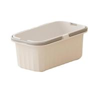 SZLIFE Secchio/cesto per/contenitore D'acqua Portatile per Attività All'aperto E Al Chiuso Come Campeggio, Escursionismo E Giardinaggio, Bianco Grigio, M