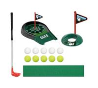SZLIFE Set da Gioco per Il Putting da Golf con Palline da Golf e Tappetino, ausilio per l'allenamento Informale, Set da Gioco Portatile per, casa,