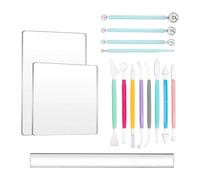 SZLIFE Set di 15 strumenti per l'arte dell'argilla polimerica, strumenti per ceramica, artigianato fai da te, puntinatura, incisione, forniture per