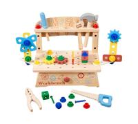 SZLIFE Set di Attrezzi per Bambini, banco da Lavoro Realistico, abilità motorie, Gioco di Ruolo educativo precoce, Gioco di finzione per Bambini di 2, 3, 4,