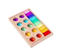 SZLIFE Set di blocchi da costruzione arcobaleno, blocchi da costruzione, regali di compleanno per l'apprendimento precoce, gioco di impilamento, cubi