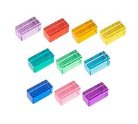 SZLIFE Set di blocchi da costruzione arcobaleno, cubi acrilici trasparenti, giocattolo impilabile per l'allenamento motorio fine, per la scuola, 10 Pezzi