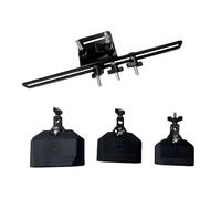SZLIFE Set di blocchi per campanacci da 4", 5" e 6" con robusto supporto, strumento a percussione latino per l'insegnamento, batteria per, Nero