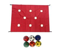 SZLIFE Set di teloni forati, Giochi di Gruppo, Gioco di, Divertimento, Gioco cooperativo, attività di Team Building interattive, attività, Rosso