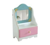 SZLIFE Specchio da trucco da tavolo con cassetto, custodia per trucco 8,66x4,72x13,19" Scatola portaoggetti per cosmetici per piano di lavoro, camerino