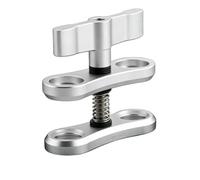 SZLIFE Staffa di Montaggio Fotocamera Supporto Accessorio Subacqueo in Alluminio Farfalla Clamp con Manuale per Flessibile Adatto a Fotografia Subacquea Immersioni, Argento