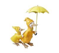 SZLIFE Statua di Anatra con Ombrello, Decorazione da Giardino, Collezione di Statuette Decorative in Resina, Scultura di Animali per Esterni, Style C