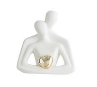 SZLIFE Statua di coppia abbracciata, statuetta di amanti, scultura creativa, artigianato, arredamento per la casa, per mensola, scrivania, soggiorno, Bianco