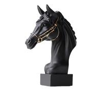 SZLIFE Statua di, opera d'arte, scultura di cavallo 3D, statuetta di animali in resina per soggiorno, camera da letto, mensola, regalo, Nero