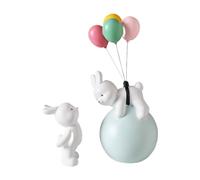 SZLIFE Statuina a Forma di con Palloncino, Statua di Coppia in Resina, Creativa statuina a Forma di Volante per la Decorazione di, Blu