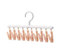 SZLIFE Stendibiancheria da viaggio per calzini con 10 clip, portatile, per pantaloni da, stendibiancheria per reggiseni, guanti, sciarpe, dormitorio, Rosa
