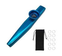 SZLIFE Strumento musicale Kazoo per bambini, flauto, accompagnamento musicale portatile con diaframmi, bocchino e copertura per lezioni di musica a Natale, Blu