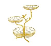 SZLIFE Supporto per cesto di frutta a 3 livelli, supporto per frutta, vassoio da portata salvaspazio, espositore per frutta a più livelli per matrimoni