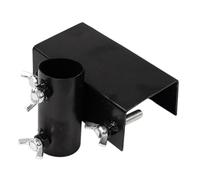 SZLIFE Supporto per ombrellone da Panca, Supporto per ombrellone in Metallo, Facile da installare, Morsetto Fisso per ringhiera, scrivania da Campeggio, Foro Singolo Nero