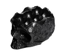 SZLIFE Supporto per uova in resina a forma di teschio spettrale, accessorio multifunzionale per la decorazione del piano di lavoro, decorazione di Halloween