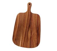 SZLIFE Tagliere in legno di acacia, tagliere, uso in cucina, decorativo, con manico, per pizza, verdure, salumi, bistecche, 33x20 Cm