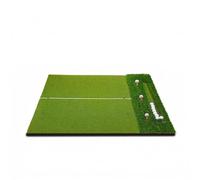 SZLIFE Tappetino da Golf 2 in 1 per Allenamento e Pratica, Uso Interno ed Esterno, con Tee, Modello con doppia area di posizionamento, con linea bianca, base in EVA da 10mm, 120x150cm