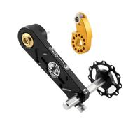 SZLIFE Tendicatena per Bicicletta, regolatore di Tensione della Catena per Biciclette a velocità Singola, Nero