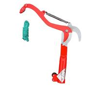 SZLIFE Testa per potatura di alberi ad alto fusto con di carrucole senza asta, multiuso, professionale, in acciaio al carbonio, corda da 4,9 piedi, Size L