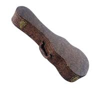 SZLIFE Ukulele Hard Case Ukulele Borsa Ukulele Portable Leather Ukulele Gig Bag con manico per performance da palcoscenico regali da concerto all'aperto, Brown 23inch