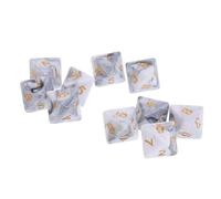 SZLIFE Un Vivace Set di Dadi Ottagonali per Emozionanti Sessioni di Gioco, Bianco + Grigio