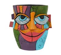 SZLIFE Vasi da Fiori Astratti con Testa di Vaso, Artigianato Artistico, Vaso da Fiori in Resina con Volto Astratto, vasi per Piante per Ingresso, Soggiorno,