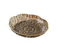 SZLIFE Vassoio trasparente per frutta e caramelle, vassoio trasparente per frutta e dessert, per servire dolci, per matrimoni, feste, spuntini verdure, Black L
