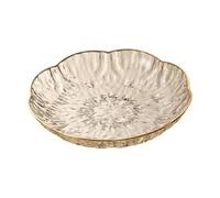 SZLIFE Vassoio trasparente per frutta e caramelle, vassoio trasparente per frutta e dessert, per servire dolci, per matrimoni, feste, spuntini verdure, White L