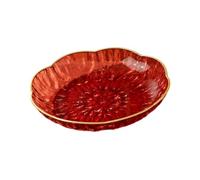 SZLIFE Vassoio trasparente per frutta e caramelle, vassoio trasparente per frutta e dessert, per servire dolci, per matrimoni, feste, spuntini verdure, Red L