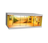 SZLIFE Vetrina Espositiva per Modelli di Auto in Scala 1/64, Organizer per Diorama di Strade Cittadine, Decorazione per Micro Paesaggi, Scatola Portaoggetti