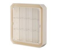 SZLIFE Vetrina per esposizione di figure attive, mobiletto portaoggetti da tavolo, espositore regalo, scatola portaoggetti per miniature, modelli, auto, Crema