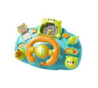 SZLIFE Volante per Bambini con Suono Simulato per Il Gioco di Ruolo. Giocattolo di Guida da Girare, Premere E Tirare. da Scrivania, Blu