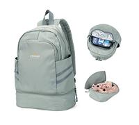 SZLX Zaino da Palestra per Donna con Scomparto per Scarpe Pieghevole Zaino da Viaggio Grande per Laptop Zaino Casual da Scuola Sportivo Borsa da Palestra per Nuoto Yoga Verde