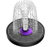 SZMP 2023 Nuovo Fontana Solare,3.5W Fontana da Giardino Esterno con 8 Ugelli e 4 Fissatori,Solare Fontana Pompa ad Acqua Solare per Bagno per Uccelli,Acquario,Stagno o Decorazione del Giardino