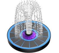SZMP 2025 Nuovo Fontana Solare,3.5W Fontana da Giardino Esterno con 8 Ugelli e 4 Fissatori,Solare Fontana Pompa ad Acqua Solare per Bagno per Uccelli,Acquario,Stagno o Decorazione del Giardino