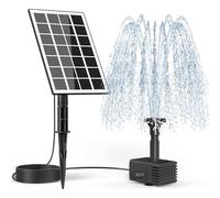 SZMP Fontana Solare da Giardino con 8 Ugelli & 3M Cavo Solare Fontana Pompa ad Acqua per Bagno, Uccelli, Acquario, Stagno, Decorazione del Giardino