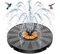 SZMP Fontana Solare, Pompa ad Acqua Solare Circolare da 1.4W Fontana da Giardino, Fontana Solare da Giardino Esterno con 8 Ugelli, per Bagno per Uccelli, Acquario, Stagno o Decorazione del Giardino