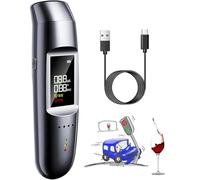 sznbzz Etilometro Portatile Certificato Alcol Test, Professionale Alcol Test Senza Contatto Tester di Alcool con Display LCD Digitale e Allarme Vocale, Precisione di Grado Riutilizzabili Ricaricabile