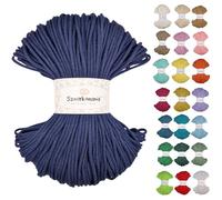Sznurkomania, Cordoncino in cotone intrecciato, 3 mm, 100 m, 46 colori, corda macramè, filo di alta qualità, corda (granata)