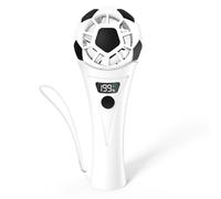 SZO Mini ventilatore portatile per palloni da calcio 2026, con display digitale a LED, velocità continua da 1 a 199, 3 W, ricaricabile tramite USB, regalo ideale per gli appassionati di calcio e le