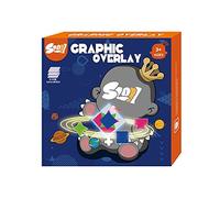 szoii Gioco di puzzle di pensiero trasparente di plastica dello spazio di colore della sovrapposizione grafica di sviluppo di intelligenza