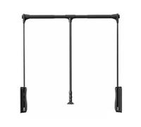 SZPLLZY Barre de penderie escamotable réglable avec système de levage et de pliage hydraulique, capacité de Charge de 15 kg, Rail Gris de 550 à 700 mm pour Un Gain de Place.