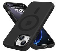 SZPSGC Supporto magnetico per iPhone 15 da 6,1 pollici, compatibile con MagSafe, [mai ingiallimento] Custodia posteriore opaca traslucida, anti-impronte, nero