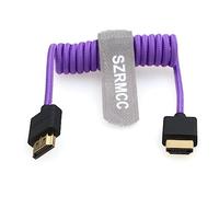 SZRMCC 8k 2.1 HDMI Cavo HDMI a HDMI Spirale Intrecciato Cavo Ultra Altissima Velocità per Z Cam E2 Portkeys BM5 Atomos Shinobi Ninjav V Monitor Sony Canon Camera