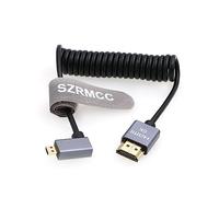 SZRMCC 8K 2.1 Micro HDMI Angolo retto a HDMI Cavo intrecciato ad alta velocità per Go-Pro Hero 3/4 Canon EOS M5 Sony A6000 A7III RX10 Nikon B500 Z6 Raspberry Pi 4 Atomos Ninja 2 Monitor