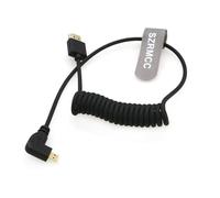 SZRMCC 8K 2.1 Micro HDMI Angolo sinistro ad HDMI Cavo intrecciato ad alta velocità per Go-Pro Hero 3/4 Canon EOS M5 Sony A6000 A7III RX10 Nikon B500 Z6 Raspberry Pi 4 Atomos Ninja 2 Monitor