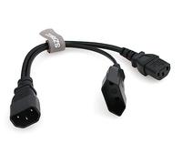 SZRMCC C14 a C13+Europa EU 2Pin Femmina Y Splliter Cavo di Alimentazione IEC C14 Maschio a IEC C13 e CEE7/16 2 Pin Femmina Presa Adattatore Cavo di Prolunga per UPS PDU Monitor